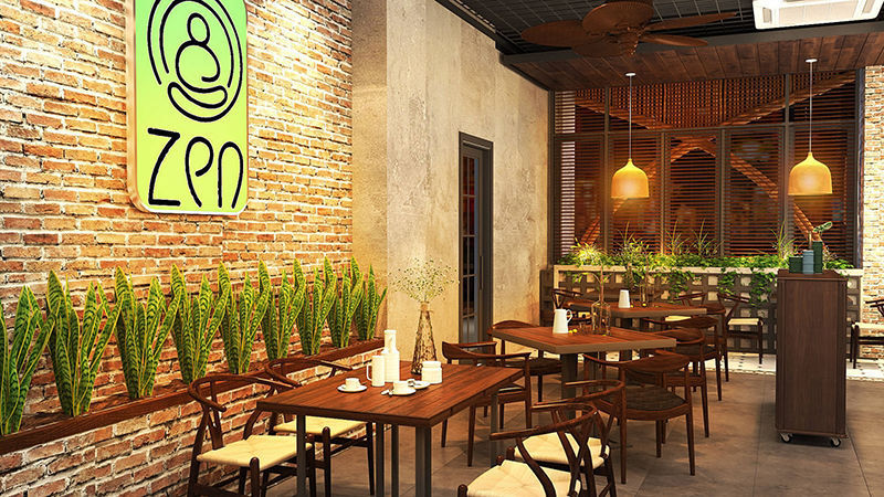 Các mẫu thiết kế nhà hàng chay đẹp tinh tế và thanh tịnh 2025