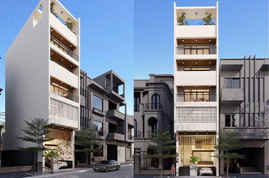 MẪU THIẾT KẾ NHÀ PHỐ CÓ GARA Ô TÔ ĐƯỢC SĂN ĐÓN NHIỀU NHẤT TRONG NĂM 2024