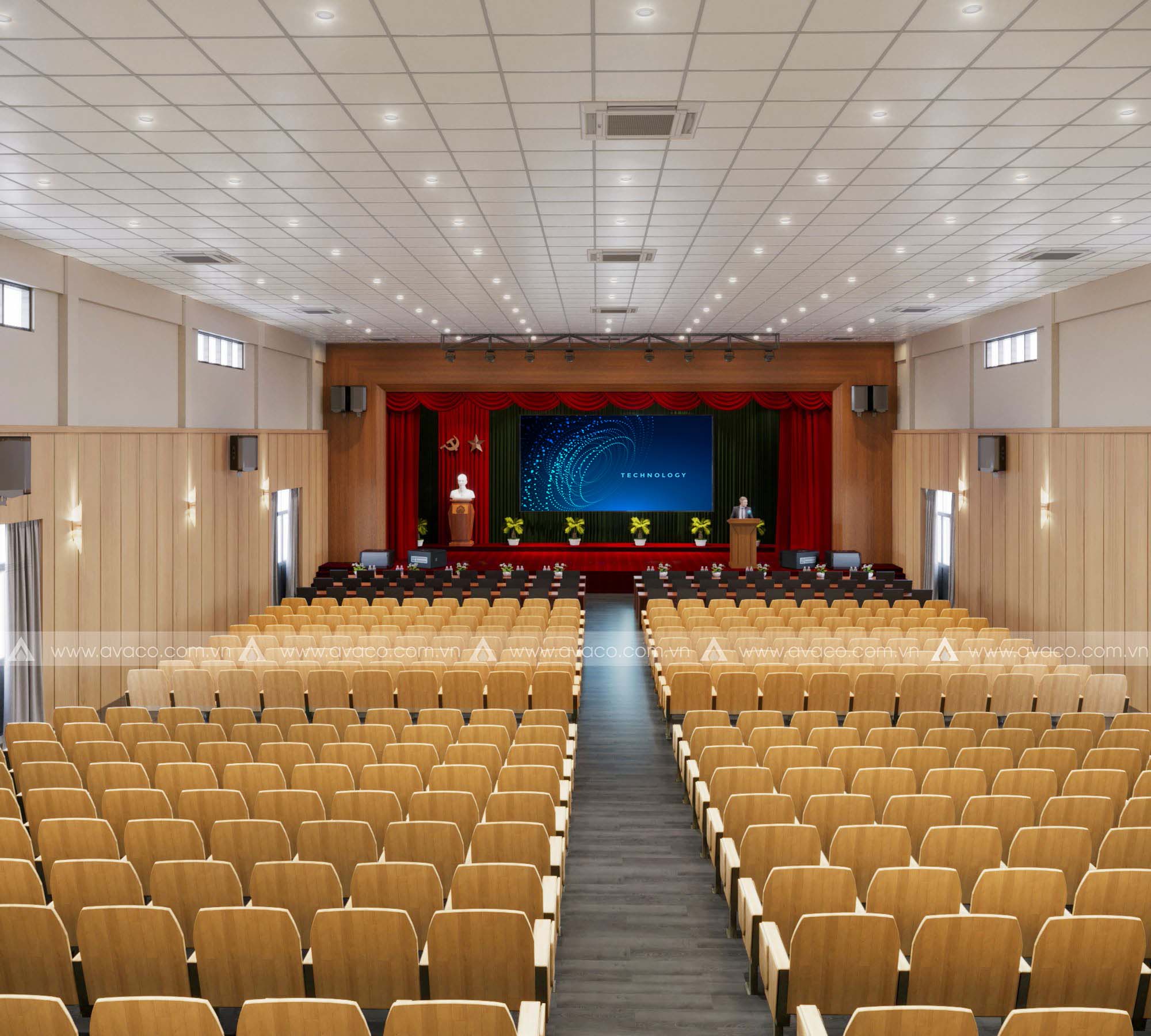 Thiết Kế Hội Trường Có Màn Hình Led: Giải Pháp Trọn Gói Từ AVA 2025