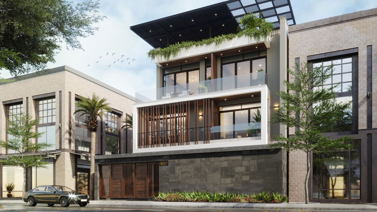 Top 03 mẫu biệt thự mái bằng hiện đại, sang trọng được yêu thích nhất 2025