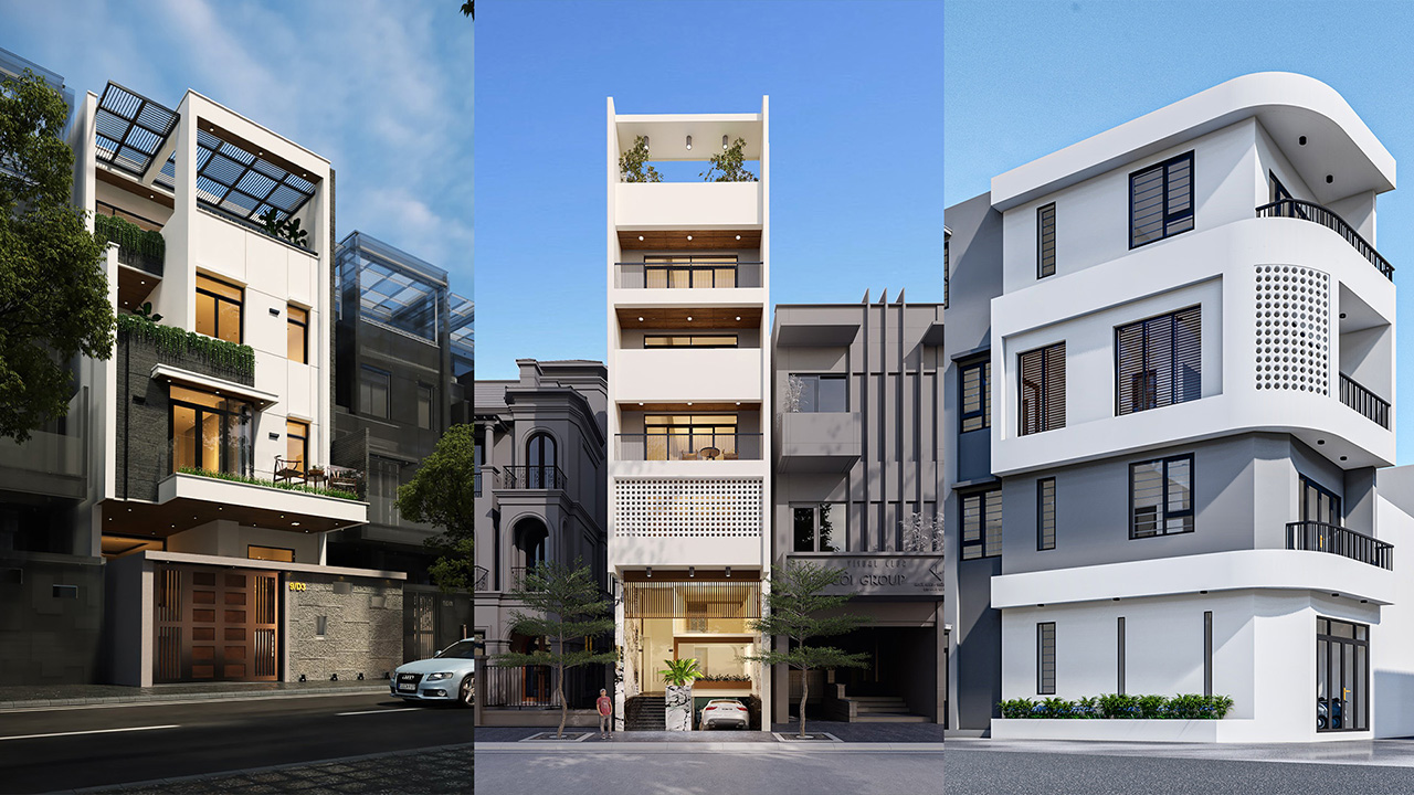 TOP 03 Mẫu Nhà Phố Cực Đẹp, Cực Thời Thượng Mới Nhất 2024