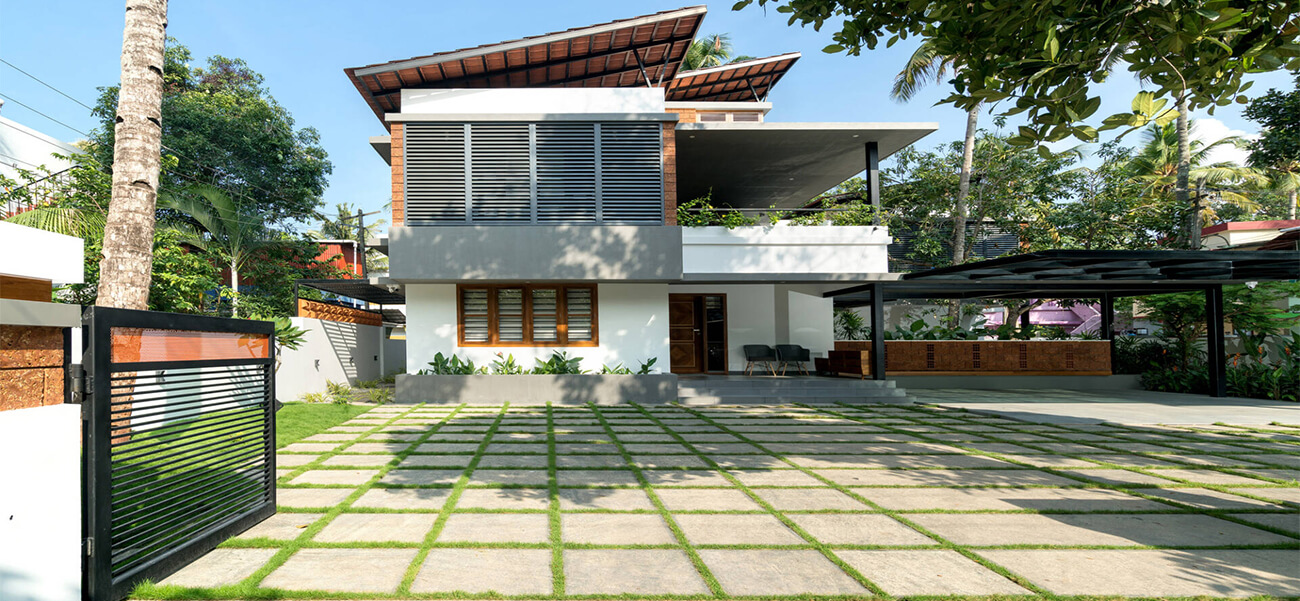 Biệt thự hiện đại 2 tầng 300m2 đầy ắp những khoảng không gian xanh
