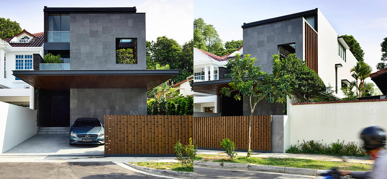 Biệt thự hiện đại 3 tầng lộng gió và thoáng sáng nhờ thiết kế kín mặt trước, hở mặt sau