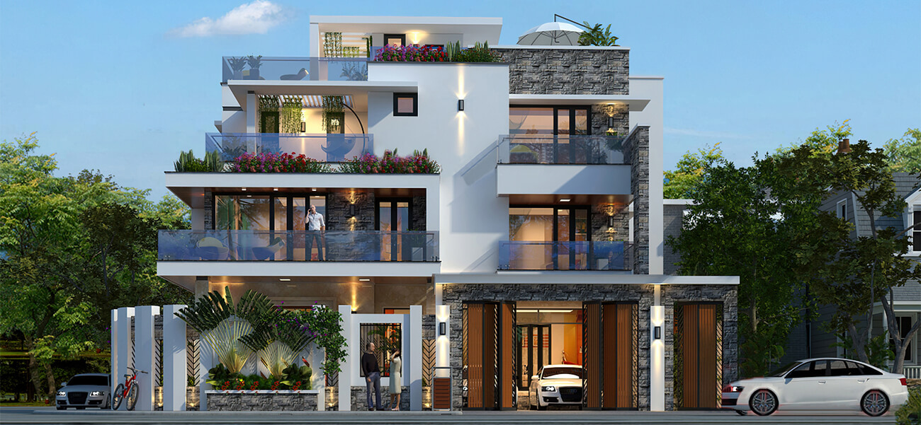 Biệt thự hiện đại 4 tầng thiết kế đầy sáng tạo và độc đáo tại Phú Yên