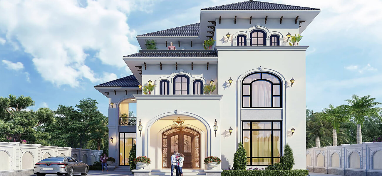 Biệt thự tân cổ điển 3 tầng mái Thái đẹp ấn tượng tại Đồng Nai