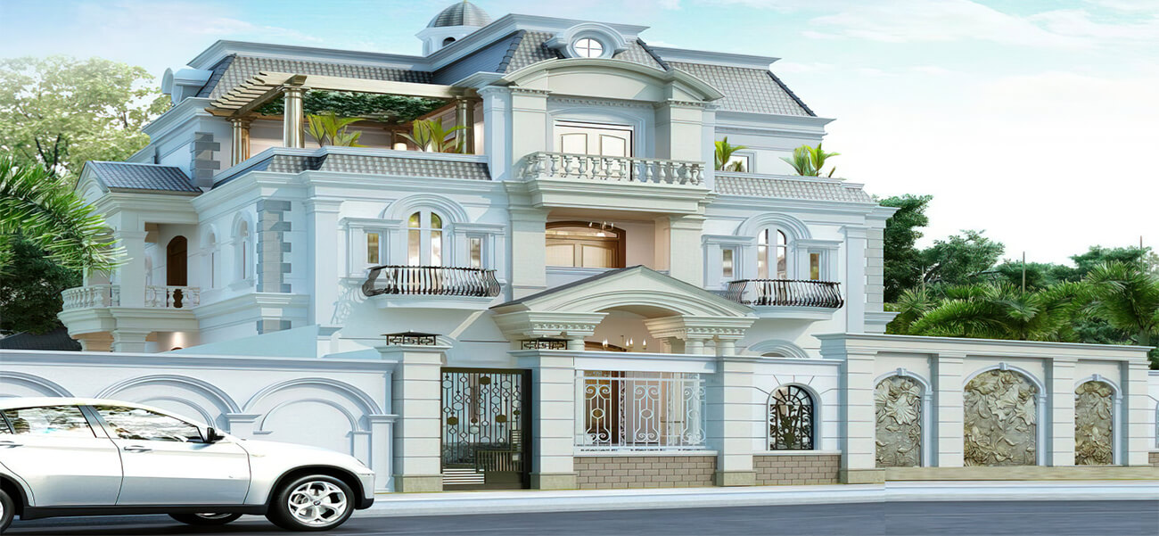 Chiêm ngưỡng thiết kế biệt thự cổ điển kiểu Pháp 3 tầng đẹp mê hồn