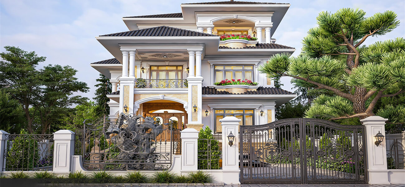 Không gian sống mang vẻ đẹp kiến trúc biệt thự tân cổ điển 3 tầng mái Thái đẳng cấp tại Lạng Sơn