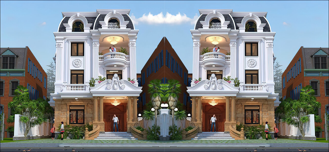 Lộ diện thiết kế biệt thự cổ điển 3 tầng đẹp 9x14m tại Hà Nội