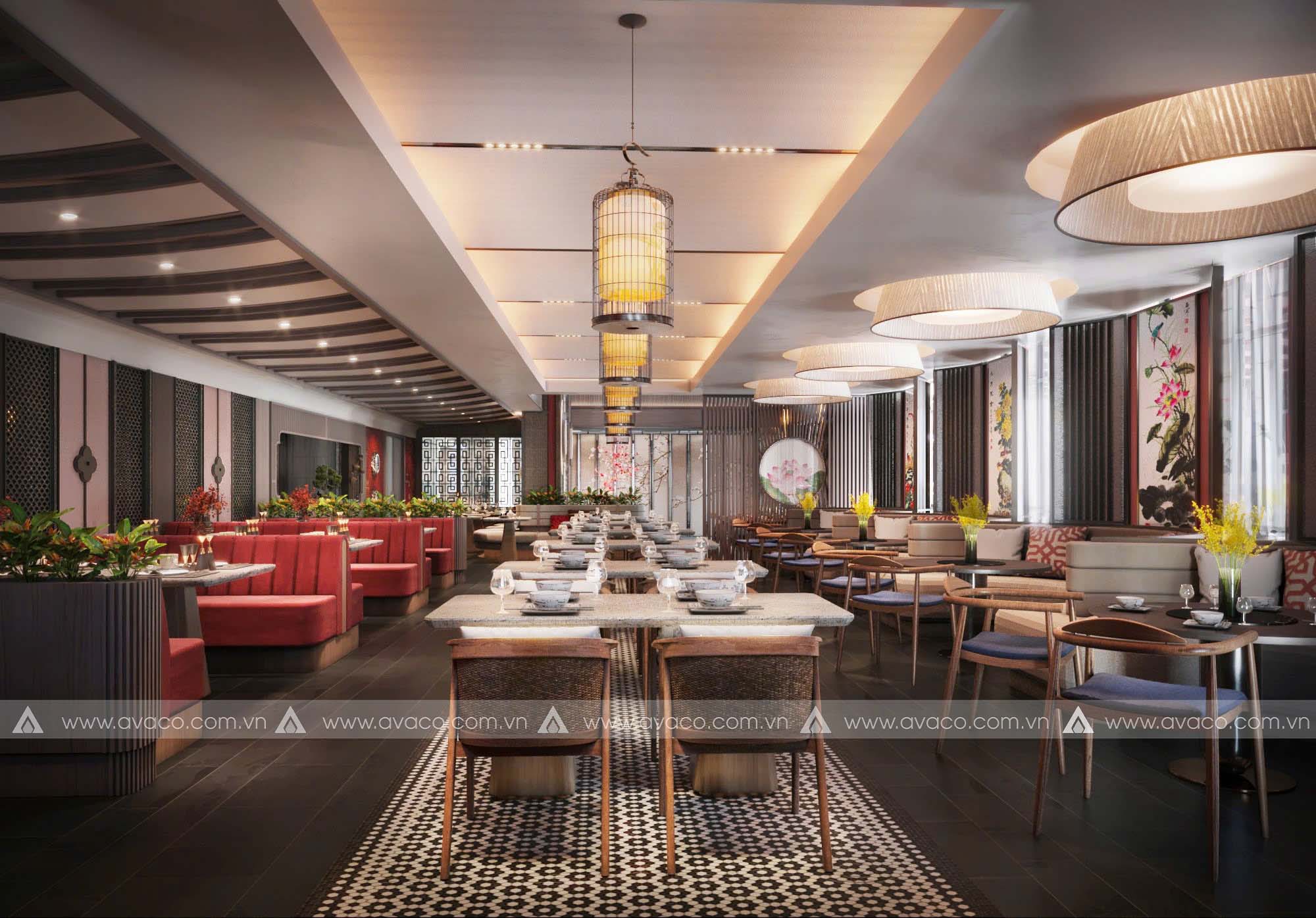 Mẫu Nhà Hàng Chay Đẹp Với Phong Cách Á Đông Hiện Đại 2025