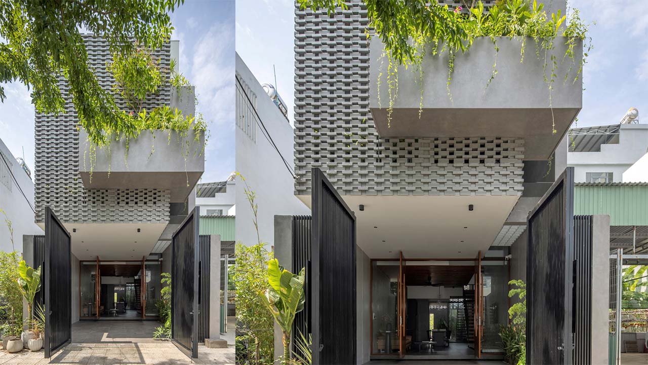 Mẫu Nhà Phố Đẹp Với Thiết Kế Mặt Tiền Xanh Ấn Tượng 2025