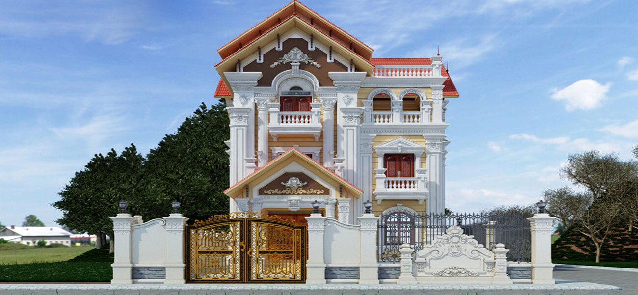Mẫu thiết kế biệt thự cổ điển 3 tầng kiểu Pháp tại TP. Hồ Chí Minh