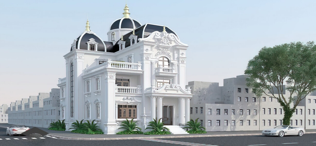 Mẫu thiết kế biệt thự cổ điển châu Âu đẹp nguy nga tại Hà Nội
