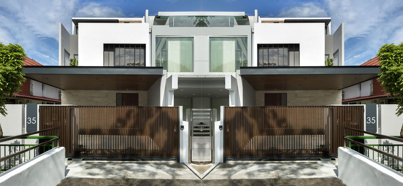 Nhà phố 3 tầng hiện đại với thiết kế cửa sổ bên lấy sáng độc đáo