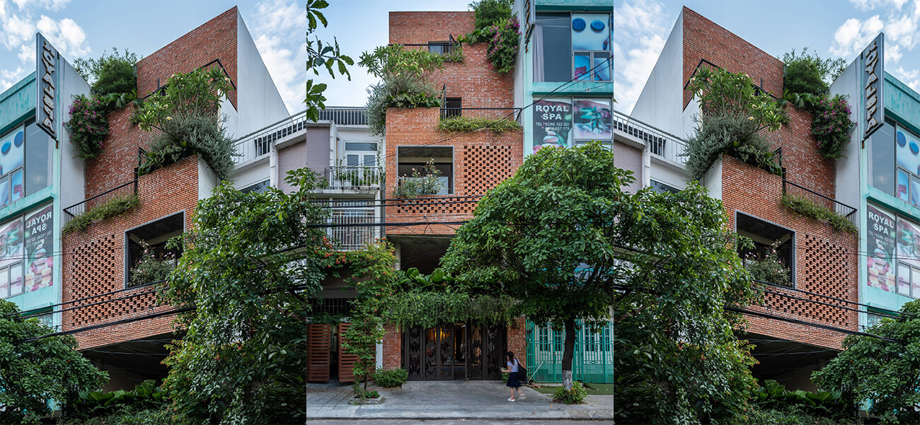 Nhà phố 5 tầng thiết kế lệch tầng để đưa ánh sáng tối đa vào bên trong