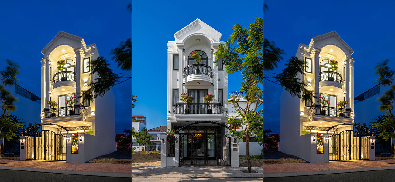 Nhà phố tân cổ điển 3 tầng tận dụng được ánh sáng và gió mát tại Nha Trang 2025