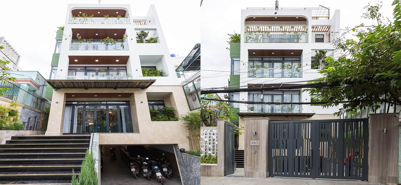 Thi công xây dựng nhà phố sang trọng ngập cây xanh của vị doanh nhân ở Bến Tre