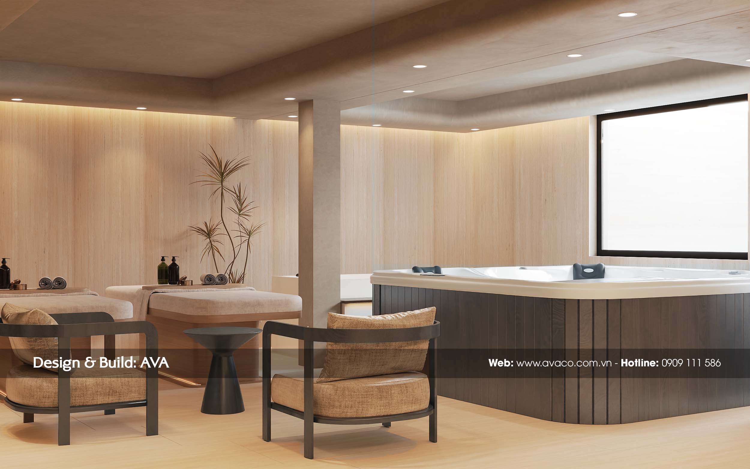 Thiết Kế Spa Tại Nhà Japandi Wellness